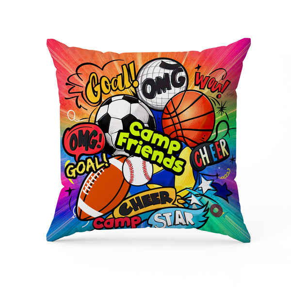 Camp Bunk Kids Autograph Pillow – Perfect for Sleepovers, Camp Memories, and Personalized Gifts (Camp Frinds Sports 1)