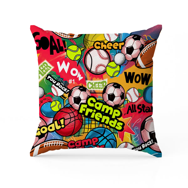 Camp Bunk Kids Autograph Pillow – Perfect for Sleepovers, Camp Memories, and Personalized Gifts (Camp Frinds Sports 2)