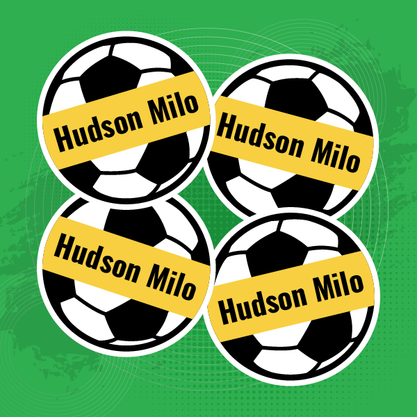 Soccer Ball Name Labels - Personalized