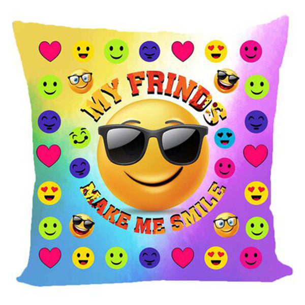 Camp Bunk Kids Autograph Pillow – Perfect for Sleepovers, Camp Memories, and Personalized Gifts (My Friend's Make Me Smile)
