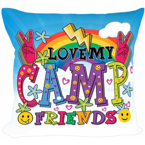 Camp Bunk Kids Autograph Pillow – Perfect for Sleepovers, Camp Memories, and Personalized Gifts (Love My Camp Friends)