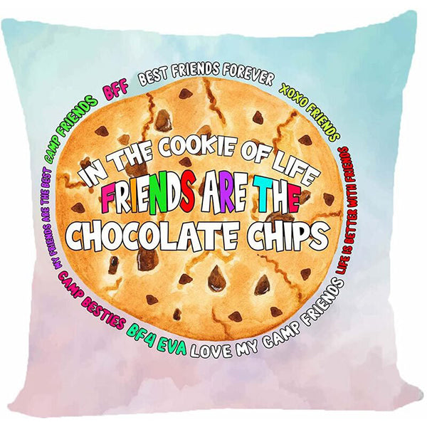 Camp Bunk Kids Autograph Pillow – Perfect for Sleepovers, Camp Memories, and Personalized Gifts (Friends Are the Chocolate Chips)