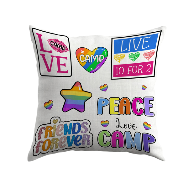 Peace Friends Camp Autograph Pillow – The Perfect Keepsake for Camp Memories!
