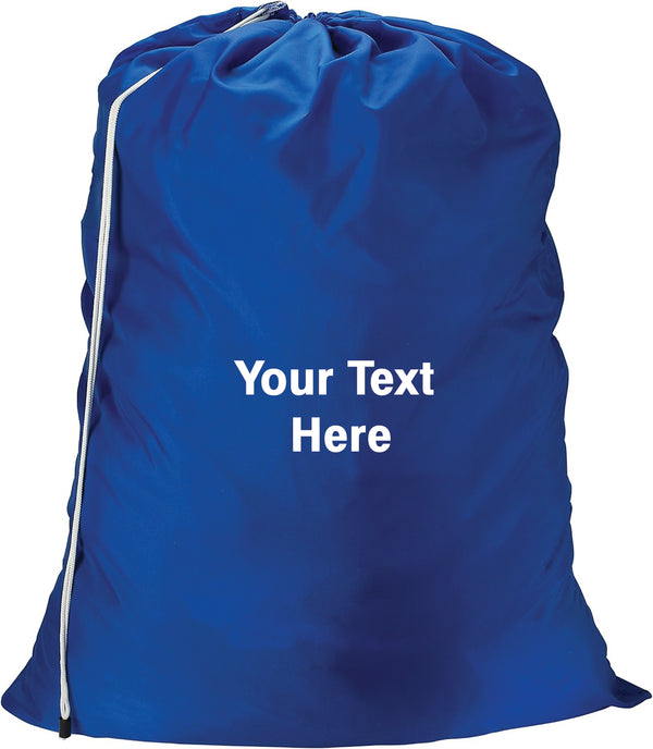 Personalized Nylon Laundry Bag – Durable, Lightweight, and Perfect for Travel, College, or Gym Use (Royal Blue)